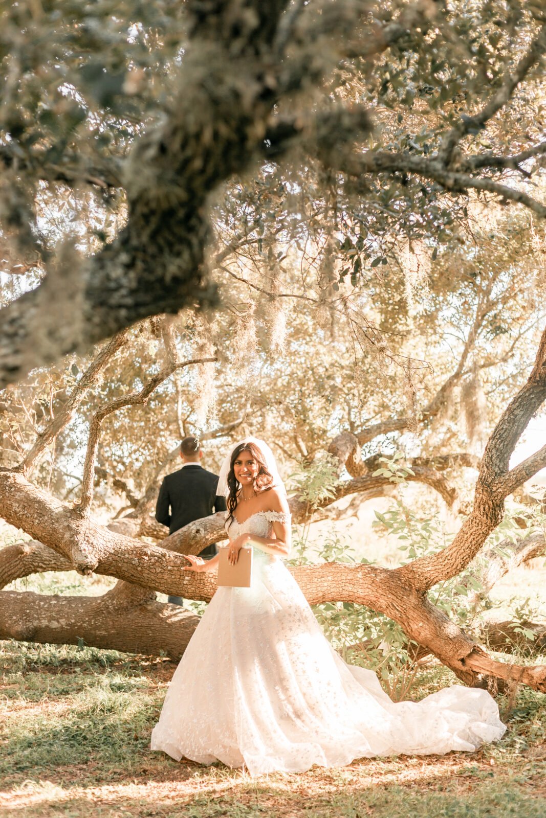 bride and grooms first look and private vows to each other for their houston elopment.
